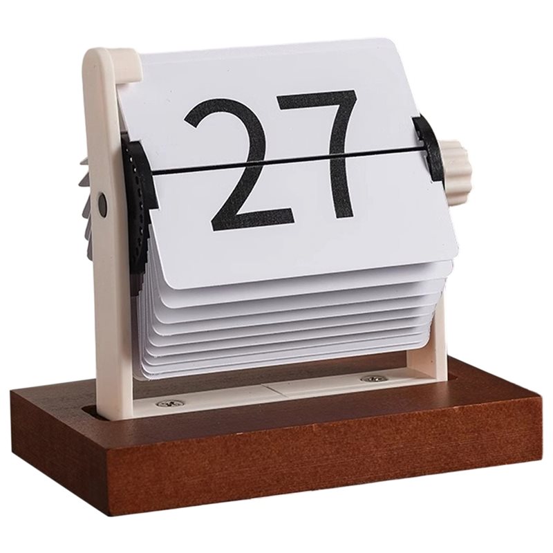 Tech For Office - Abun-calendário de mesa flip vintage-calendário perpétuo