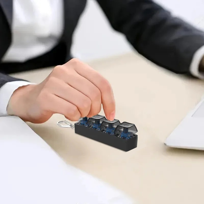 4 teclas botão de dedo brinque - Tech For Office avaliação e preço